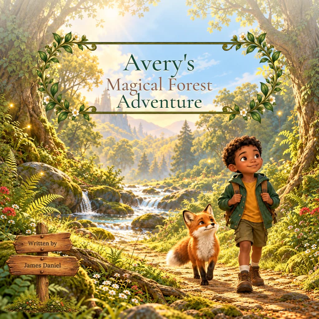 Example personalized adventure book cover